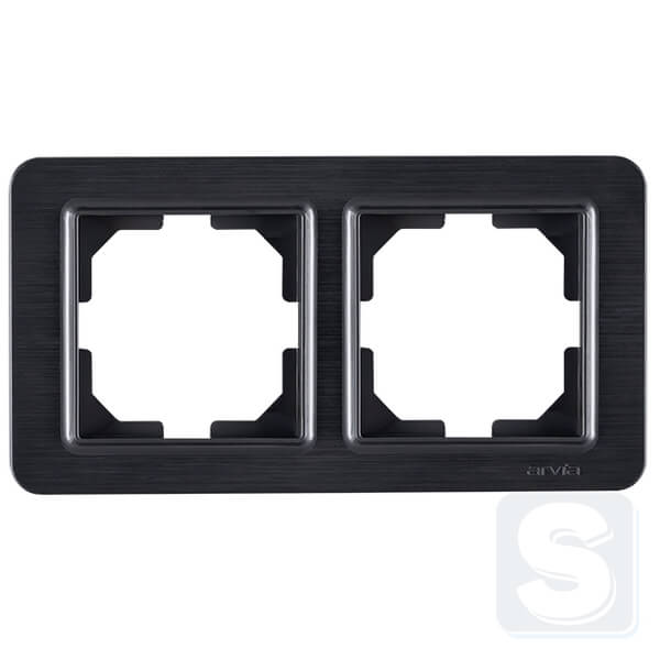 Рамка на 2 поста гориз\верт. монтаж Arvia Electric Lavin Черный матовый (21 25 4000 022)